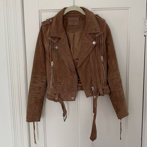 Brown Suede BLANKNYC Moto Jacket